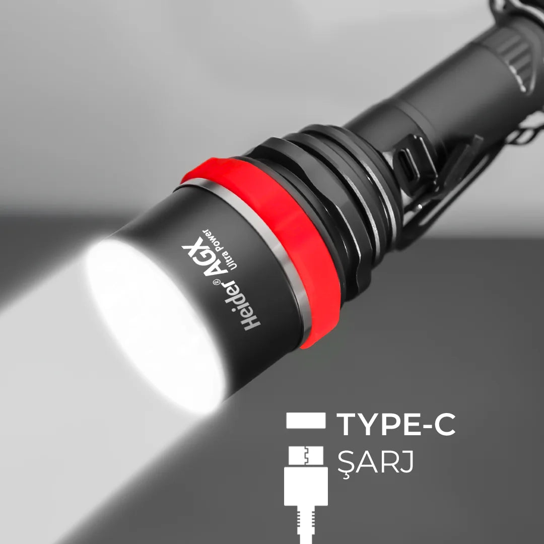 Heider AGX Ultra Power V4 - 2025 Yeni Versiyon - HDD 5+3 Mikroişlemci Driver - Dual Charge Type (USB Type-C +Adaptör)